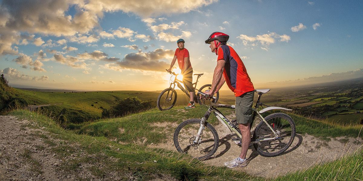 Cycling at Devil’s Dyke on the South Downs Way