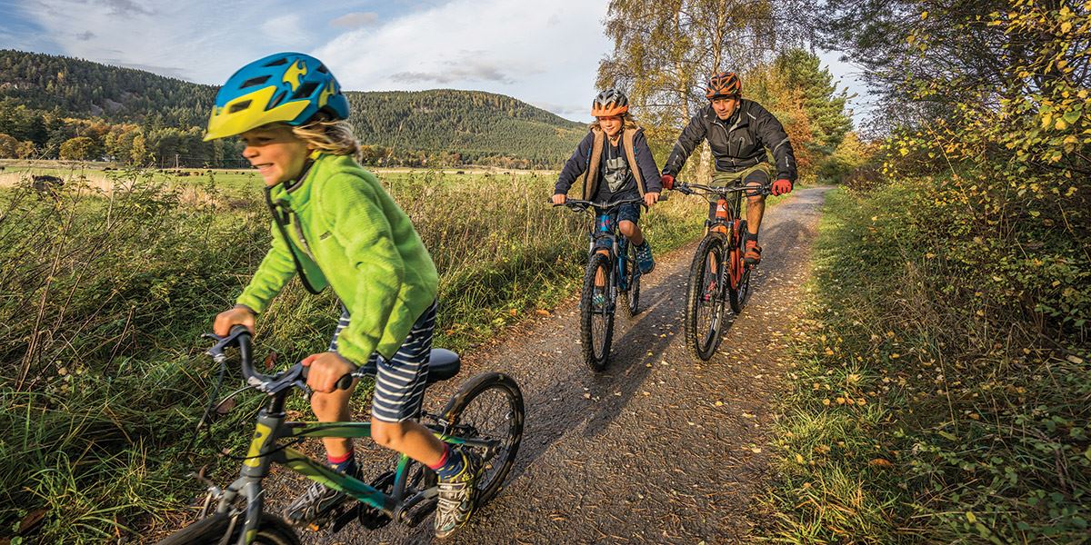 The Deeside country paths in the Cairngorms National Park are a great place to go cycling