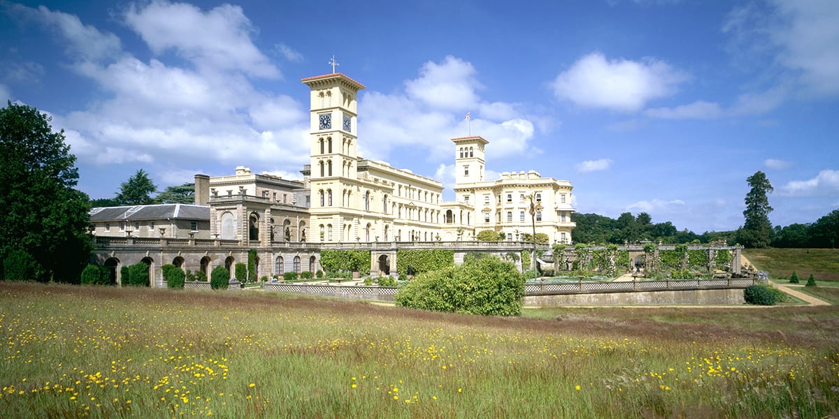 Exterior photograph of the royal residence Osborne in East Cowes