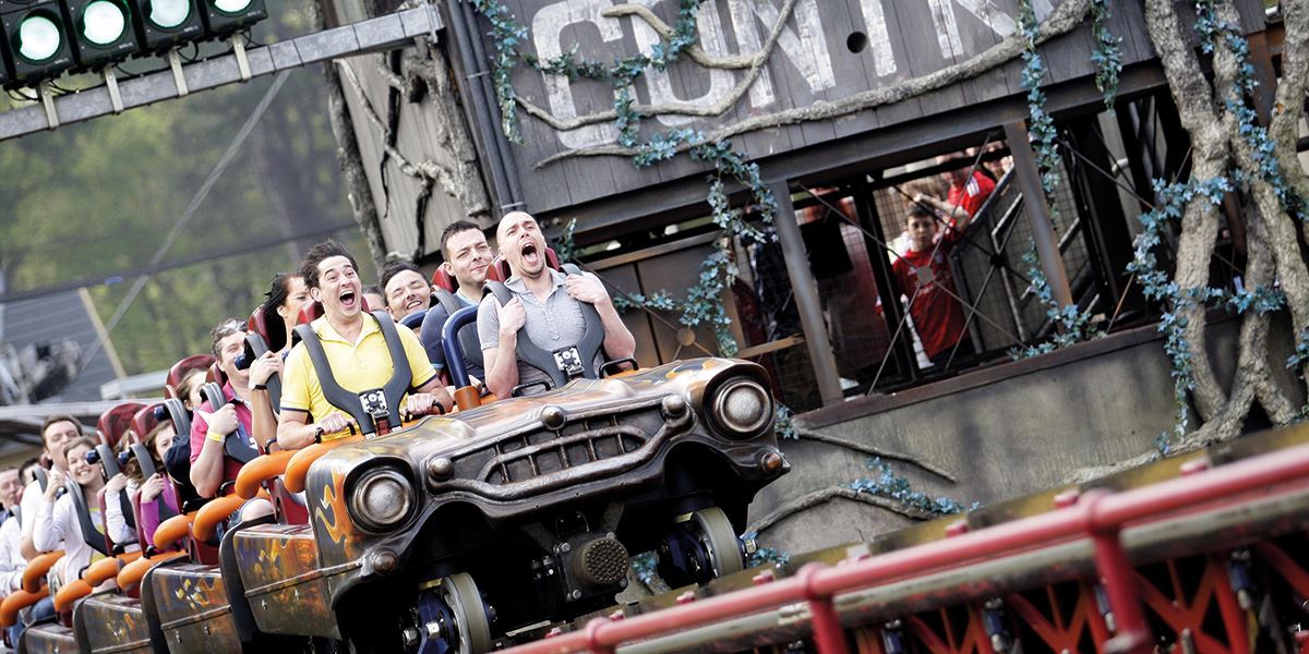 Ride the Rita rollercoaster at Alton Towers