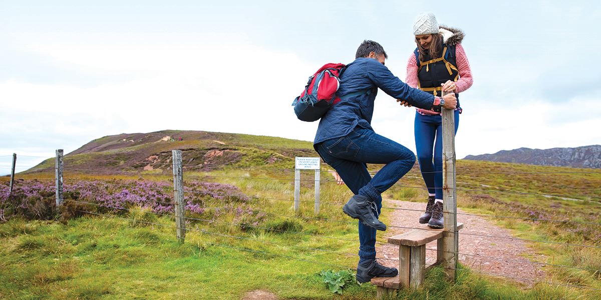 Couple hiking