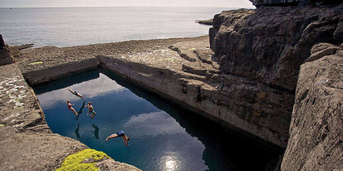 Diving pool Wild Atlantic Way Top 10 things to do in County Galway