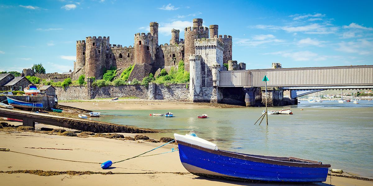 The impressive Conwy Castle overlooks the River Conwy