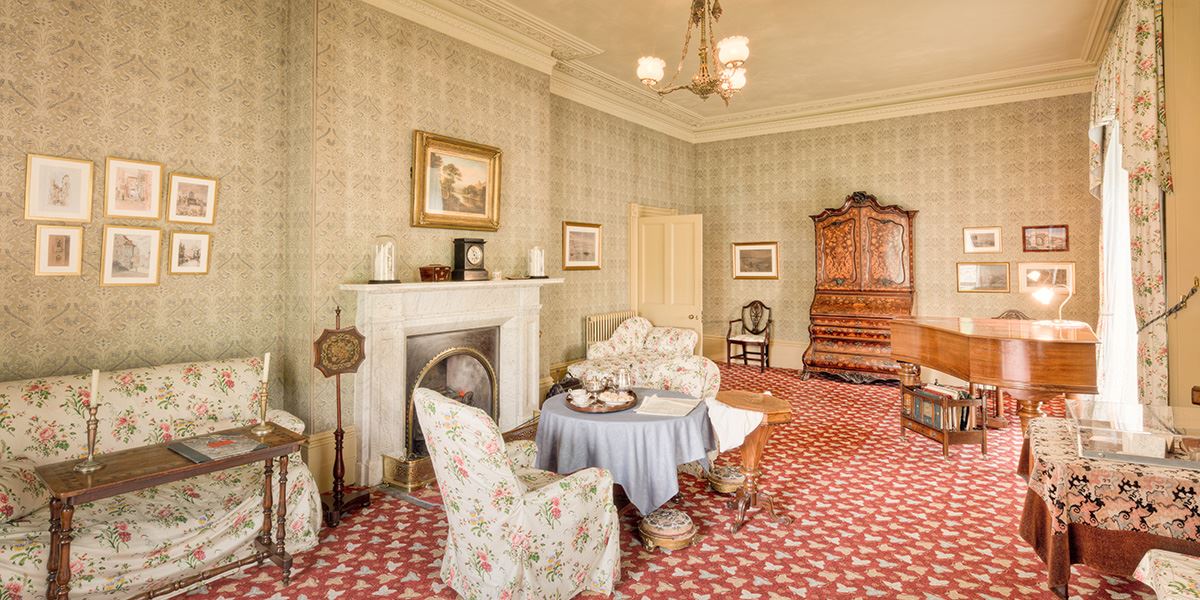 The restored Victorian house once lived in by Elizabeth Gaskell