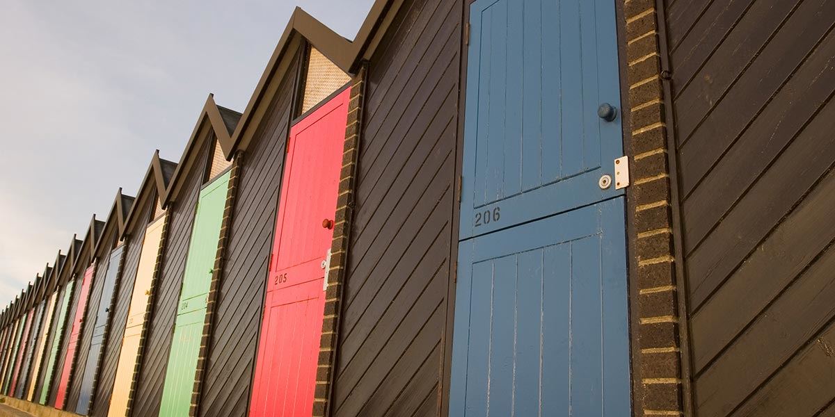 Lowestoft beach huts, Suffolk