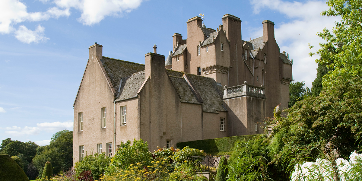 Exterior of Crathes Castle in Scotland