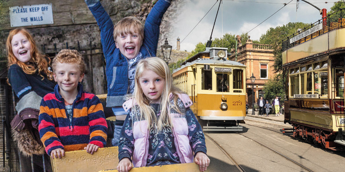 kids and tram