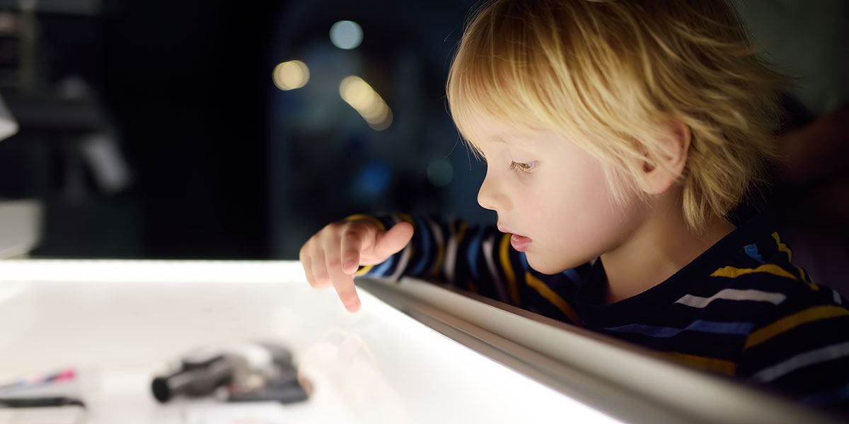 Child in museum
